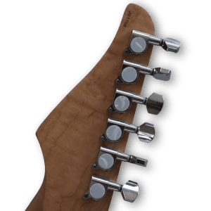 Custom Made Trans Blue Denim Flame Maple Top Electric Guitar - Image 7