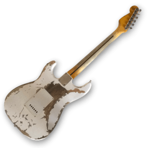Custom Made Heavy Relic Style Aged White Electric Guitar - Image 4