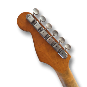 Custom Made Wild West White Heavy Relic Style 2 Tone Sunburst Electric Guitar - Image 5