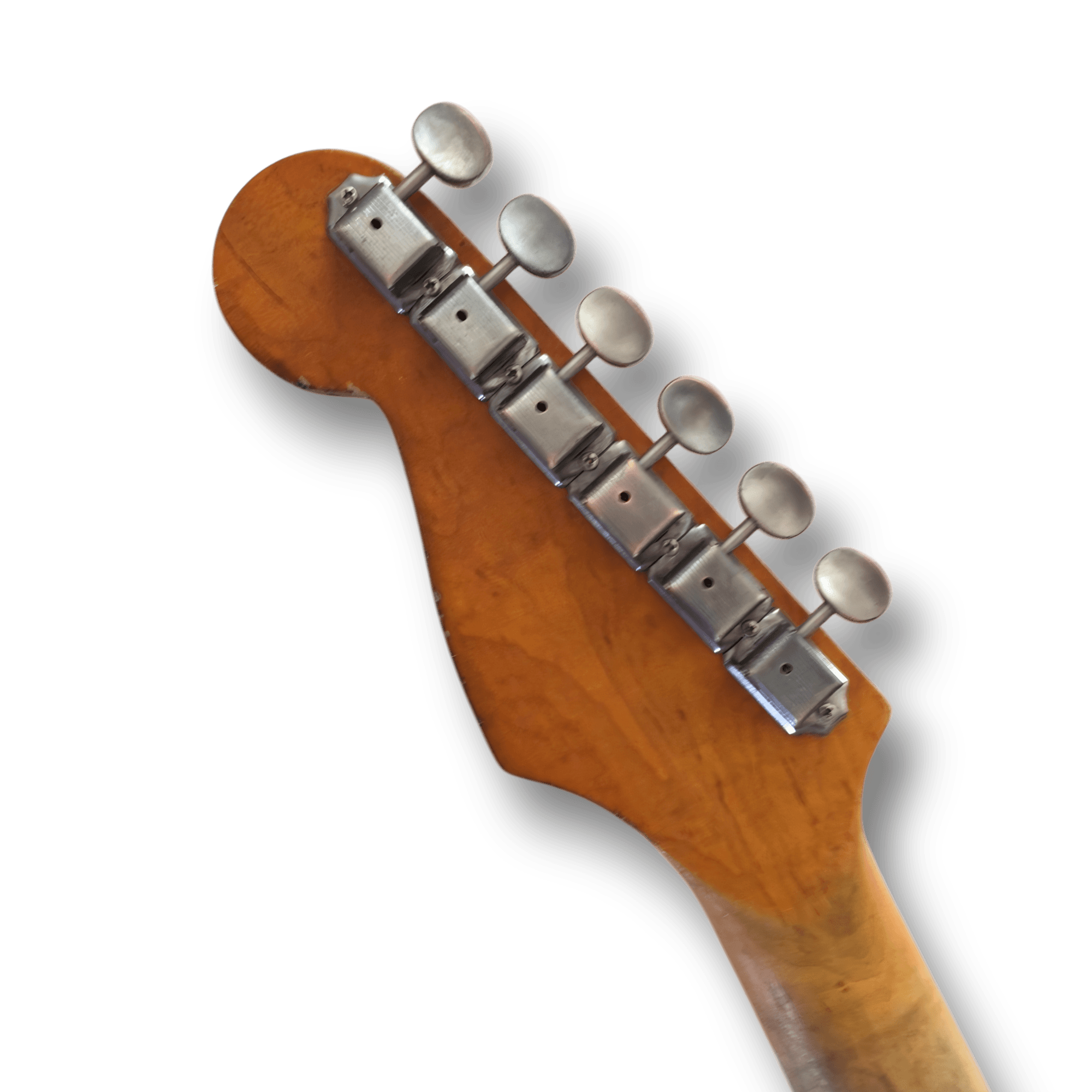 Custom Made Wild West White Heavy Relic Style 2 Tone Sunburst Electric Guitar - Image 5