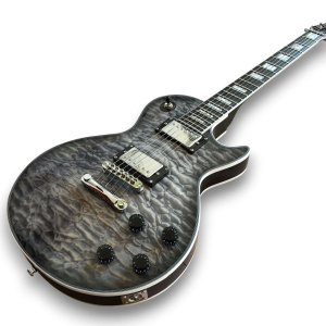 Custom Made Cobra Burst Quilted Maple Top LP Style Electric Guitar