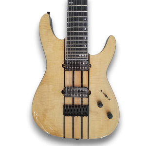 Custom Made 8 Strings Flame Maple Top Banshee Elite Natural Finished Electric Guitar