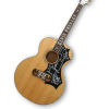 Custom Made Elvis Style SJ200 Natural Wood Acoustic Guitar