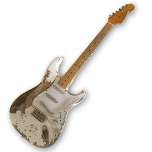 Custom Made Heavy Relic Style Aged White Electric Guitar - Image 2