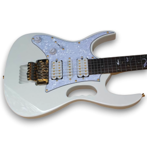 Custom Made Left Handed Steve Vai Style White JEM7VP Electric Guitar
