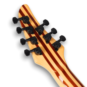 Custom Made Regius 7 Strings Red Flame Maple Top Neck-Through-Body Electric Guitar - Image 8