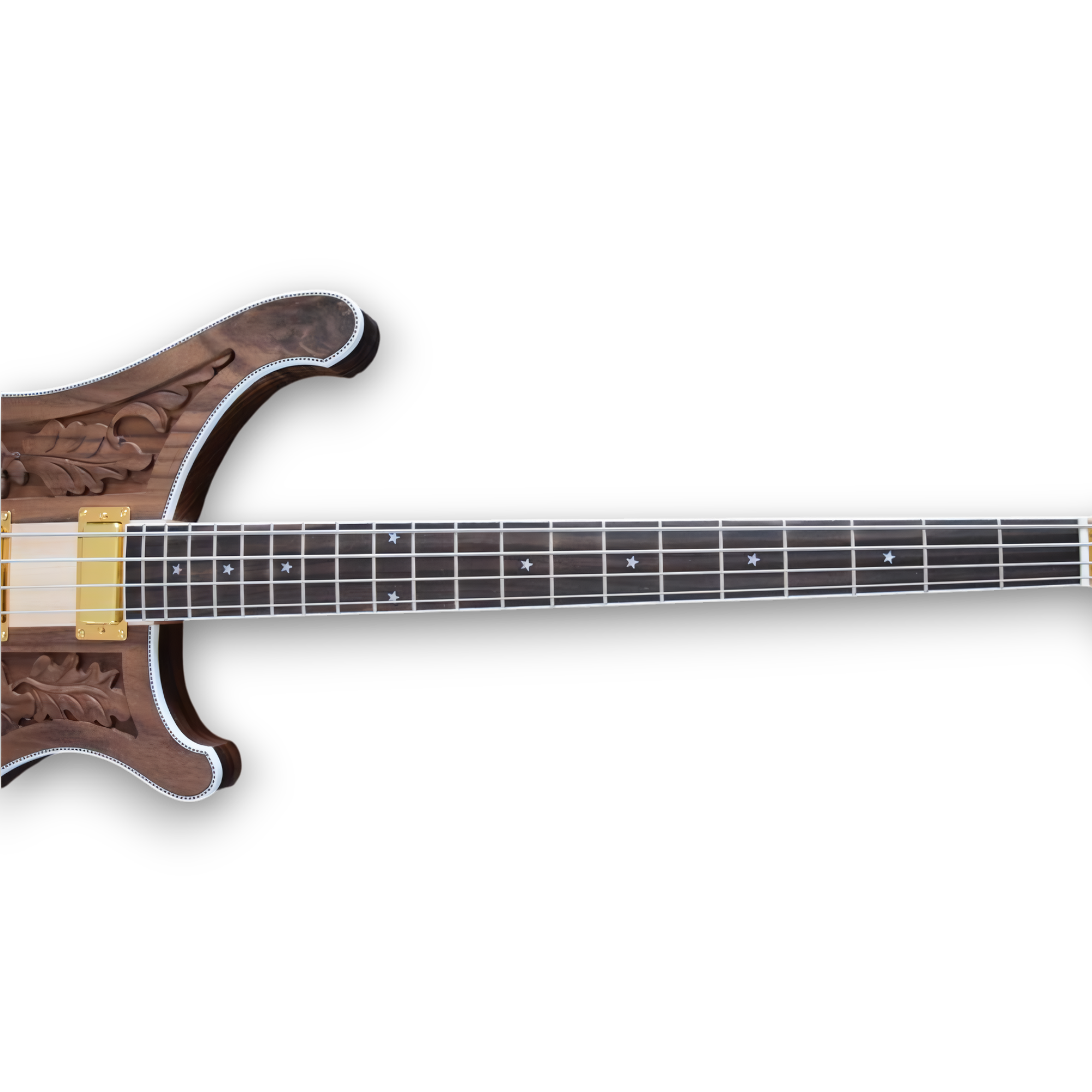 Custom Made Engrave Carved Lemmy Kilmister Style 4004LK Electric Bass - Image 2