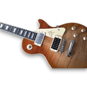 Custom Made Flame Maple Top LP Style Jimmy Page SunburstElectric Guitar - Image 2