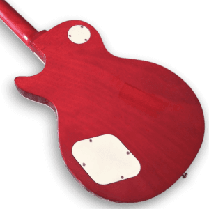 Custom Made Flame Maple Top Cherry Sunburst LP Style Electric Guitar - Image 4