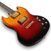 Custom Made SG Style Supreme Flame Maple Top Lava Burst Electric Guitar