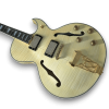 Custom Made Flame Maple Top Natural Wood Finish Byrdland Style Hollow Body Jazz Electric Guitar