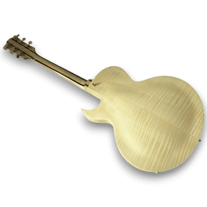 Custom Made Flame Maple Top Natural Wood Finish Byrdland Style Hollow Body Jazz Electric Guitar - Image 4