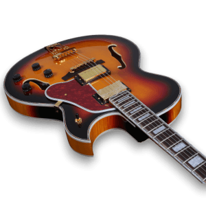 Custom Made Sunburst Byrdland Style Hollow Body Electric Guitar - Image 2