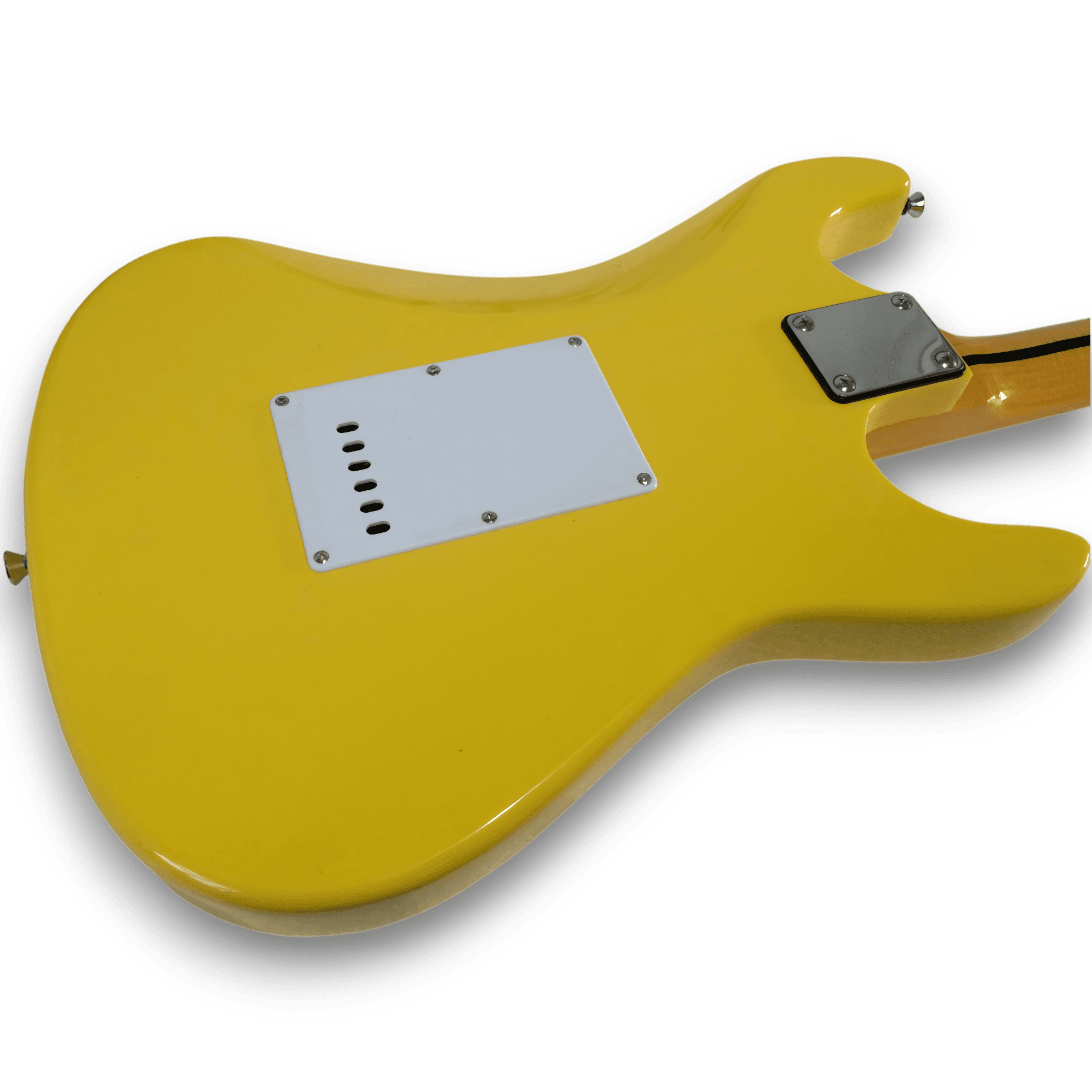 Custom Made Yellow Stratocaster Style Left Handed Electric Guitar - Image 3