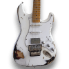 Custom Made Wild West White Heavy Relic Style 2 Tone Sunburst Electric Guitar