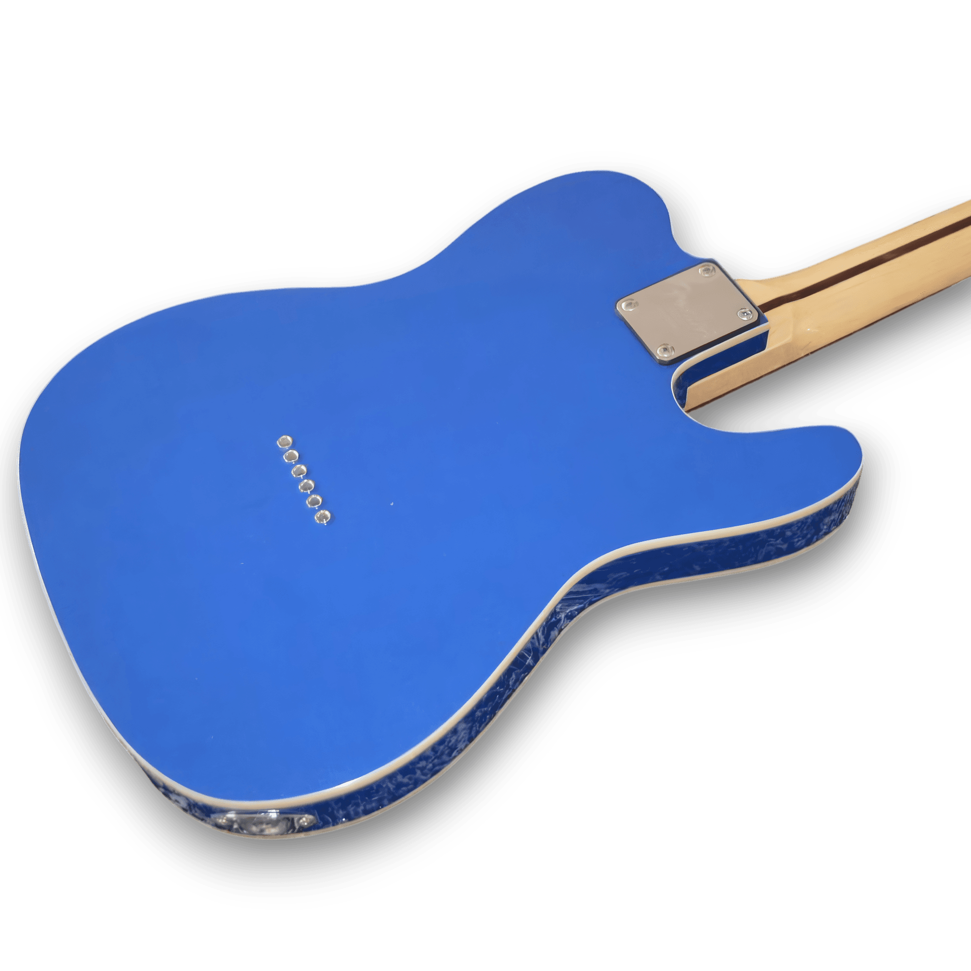 Custom Made Left Handed Tele Style Blue Electric Guitar - Image 5