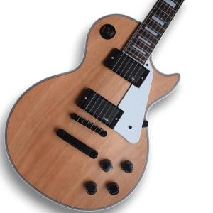Custom Made Matte Natural Wood LP Style 6 Strings Electric Guitar