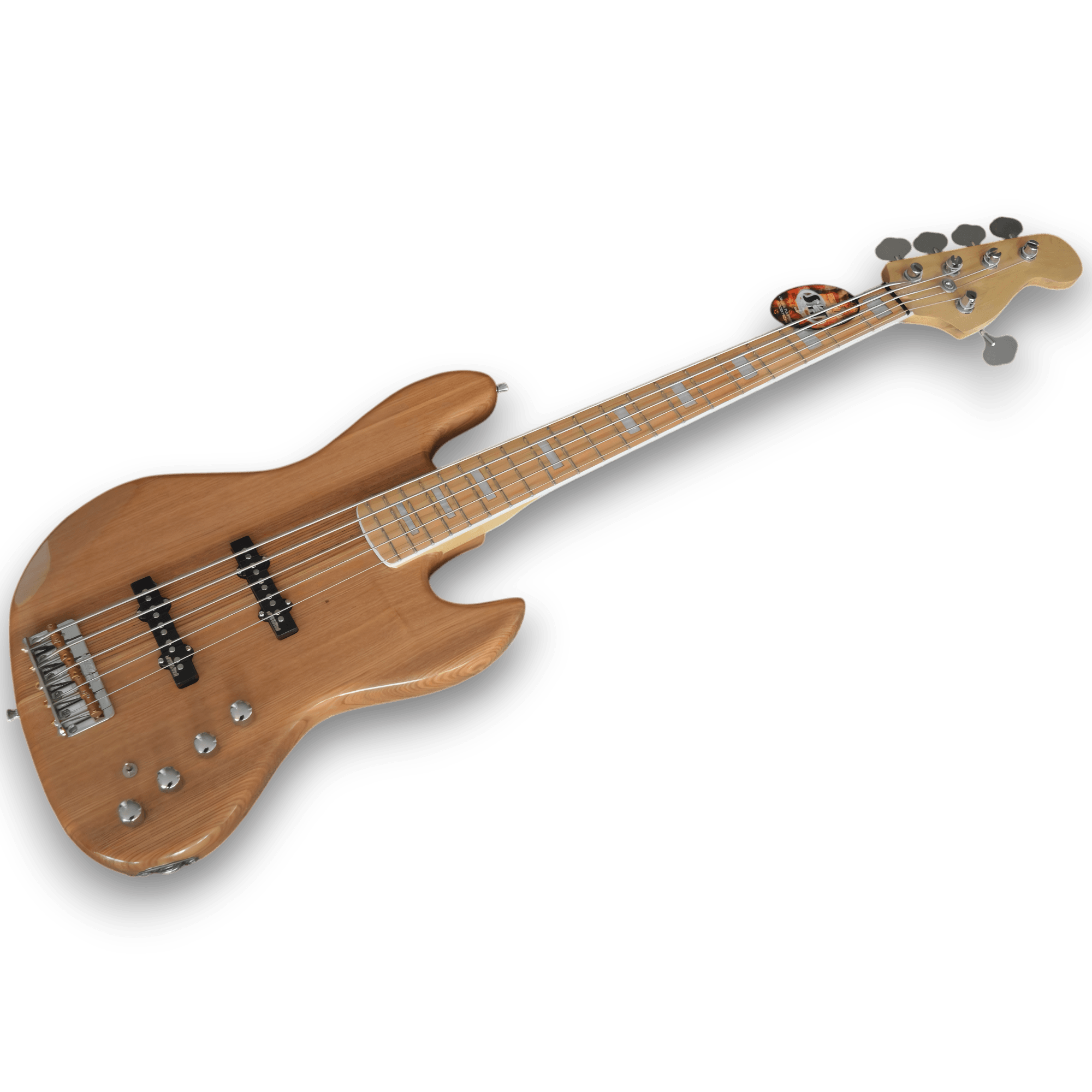 Custom Made Maple Wood Jazz Bass 5 Strings Bass - Image 2