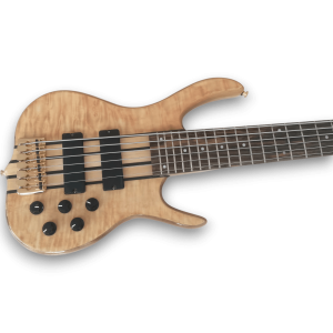 Custom Made BSR 6 String Bass with Quilted Maple Topwood Electric Bass