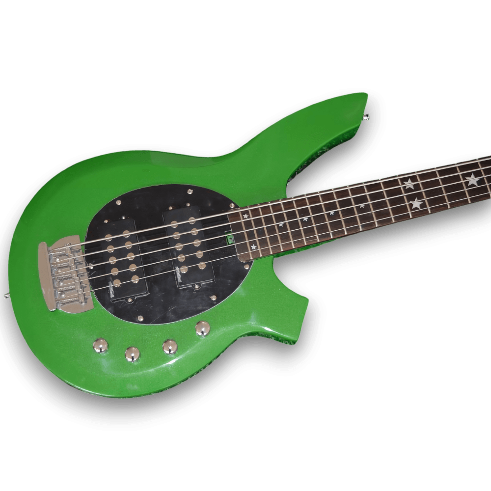 Custom Made 5 Strings Bongo Green Electric Bass