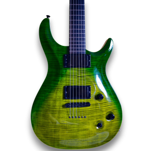 Custom Made CT6 High Glossy Green Burst Flame Maple Top 6 Strings Electric Guitar