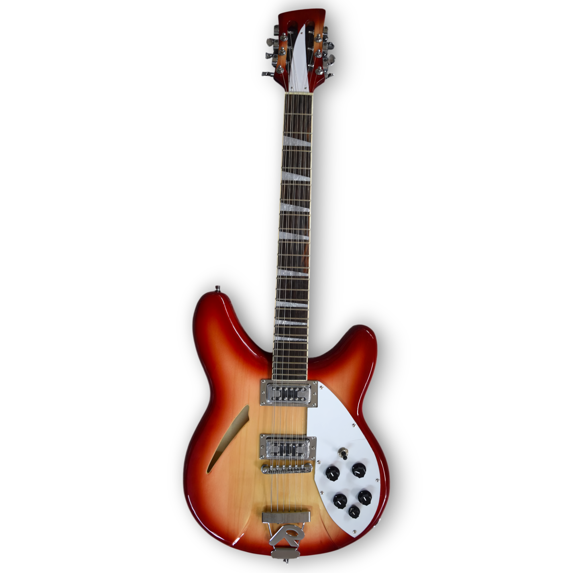 Custom Made Fireglo Semi-Hollow Body 360 Style 12 String Electric Guitar - Image 2