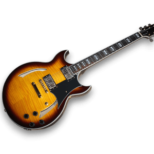 Custom Made Flame Maple Top Johnny A Style Sunburst Electric Guitar - Image 2