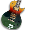 Custom Made Flame Maple Top LP Style Rainbow Tribute Electric Guitar