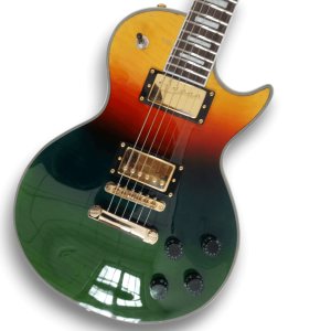 Custom Made Flame Maple Top LP Style Rainbow Tribute Electric Guitar