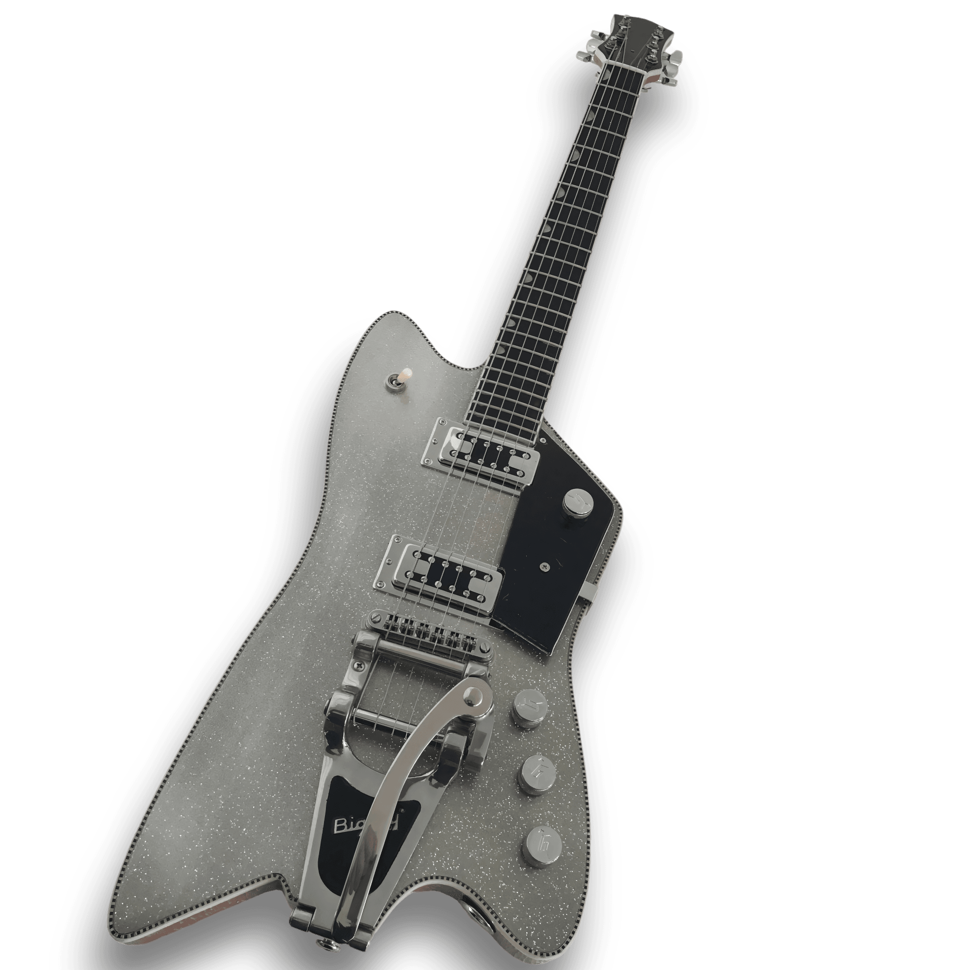Custom Made Thunderbird Style Sliver Sparkle G6199 6 Strings Electric Guitar with Custom Logo