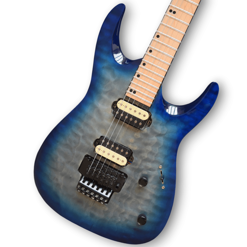 Custom Made Chlorine Burst Quilt Maple Top Dinky 6 Strings Electric Guitar