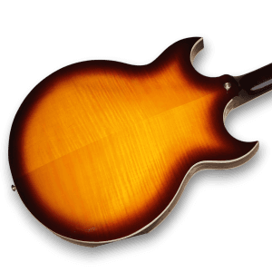 Custom Made Flame Maple Top Johnny A Style Sunburst Electric Guitar - Image 4