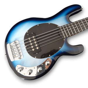 Custom Made Ernie Ball Blue Burst StingRay 5 Strings Electric Bass