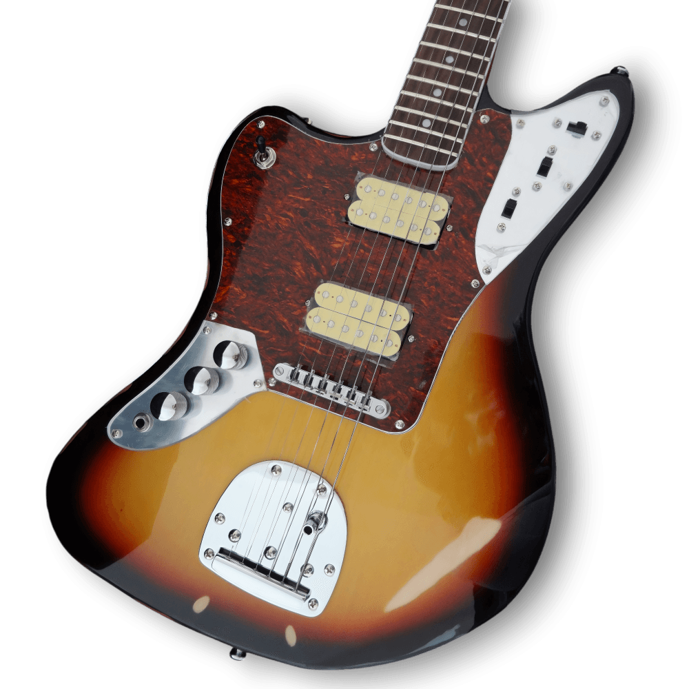 Custom Made Left Handed Sunburst Kurt Cobain Jaguar Electric Guitar