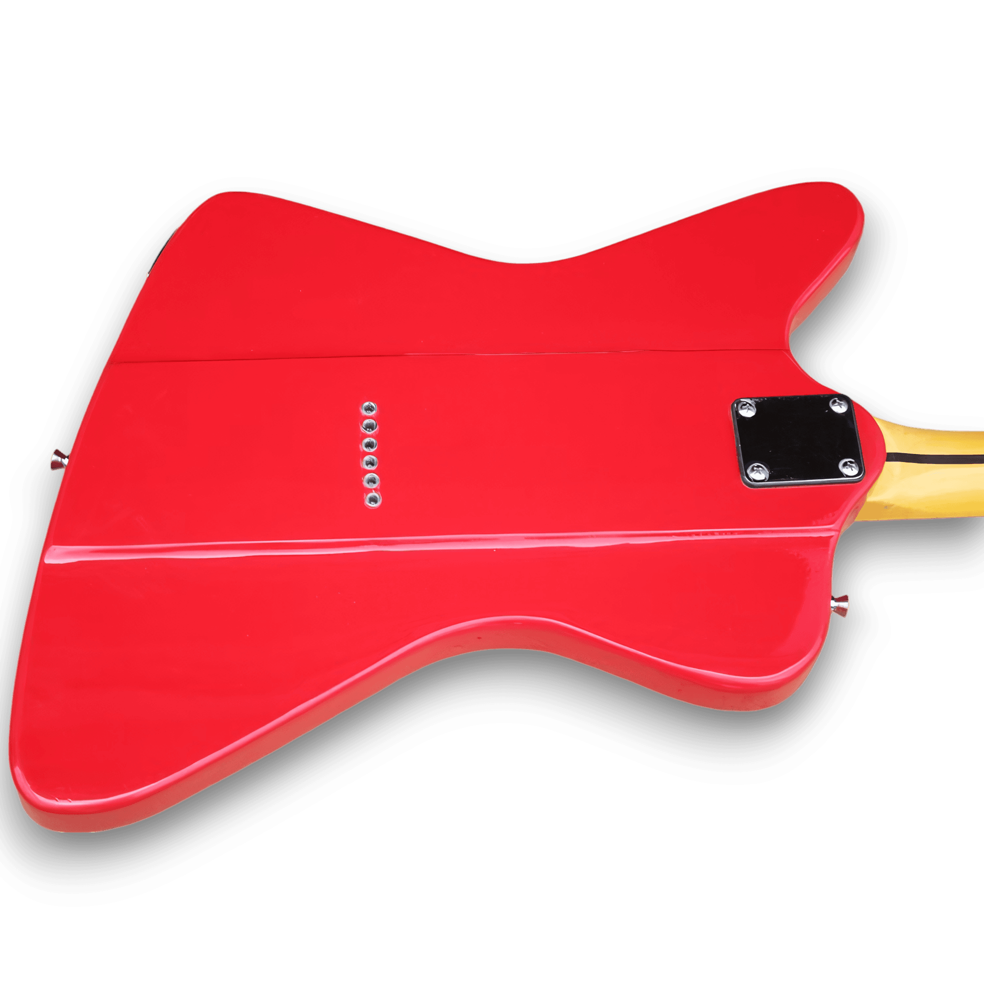 Custom Made Red Firebird Style Electric Guitar - Image 3
