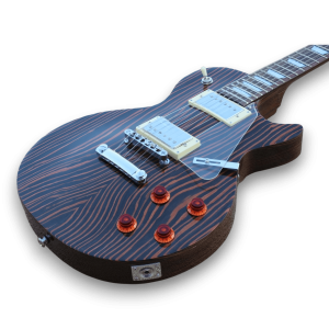 Custom Made LP Style Zebra Wood Electric Guitar
