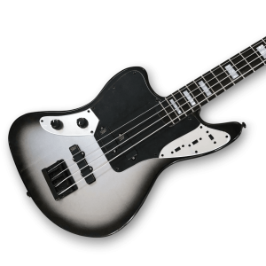 Custom Made Left Handed Silverburst Troy Sanders Jaguar Bass 4 Strings Bass