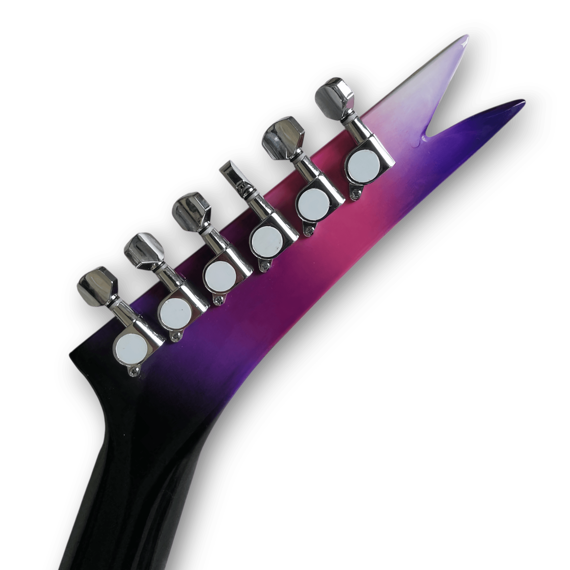 Custom Made Double Flying V Style Vinnie Vincent Purple 6 Strings Electric Guitar - Image 8