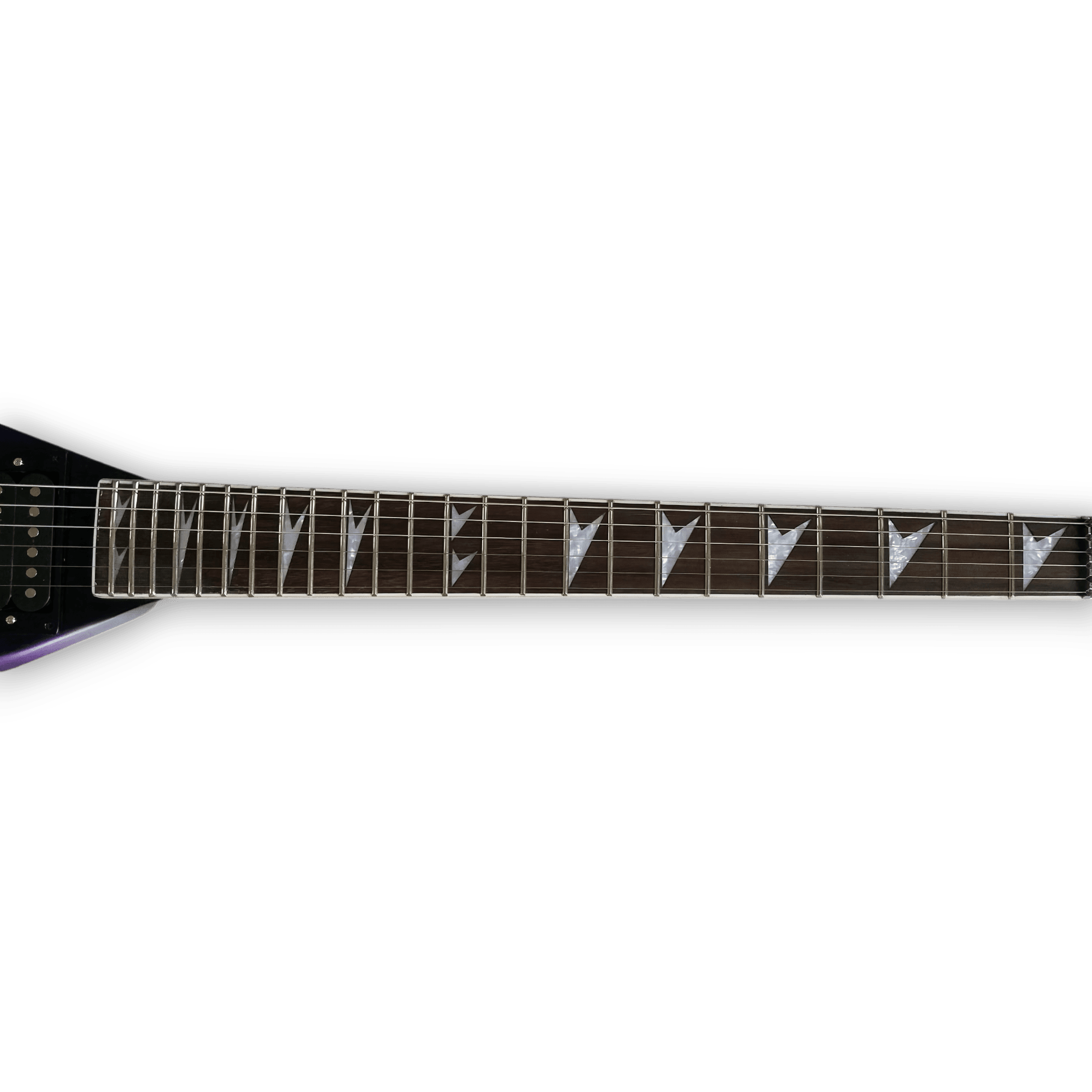 Custom Made Double Flying V Style Vinnie Vincent Purple 6 Strings Electric Guitar - Image 4