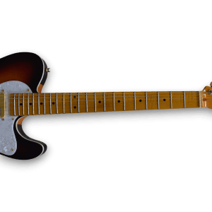 Custom Made Flame Maple Top Tuff Dog Tele Style Sunburst Electric Guitar - Image 3