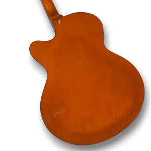 Custom Made Orange Falcon Style Hollow Body 6 Strings Electric Guitar - Image 3