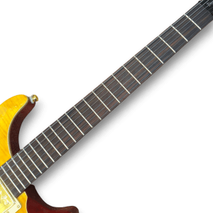 Custom Made Yellow Flame Maple Top Dragon 2000 Style Electric Guitar - Image 3