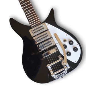 Custom Made Black 325 Style with Bigsby 6 Strings Electric Guitar