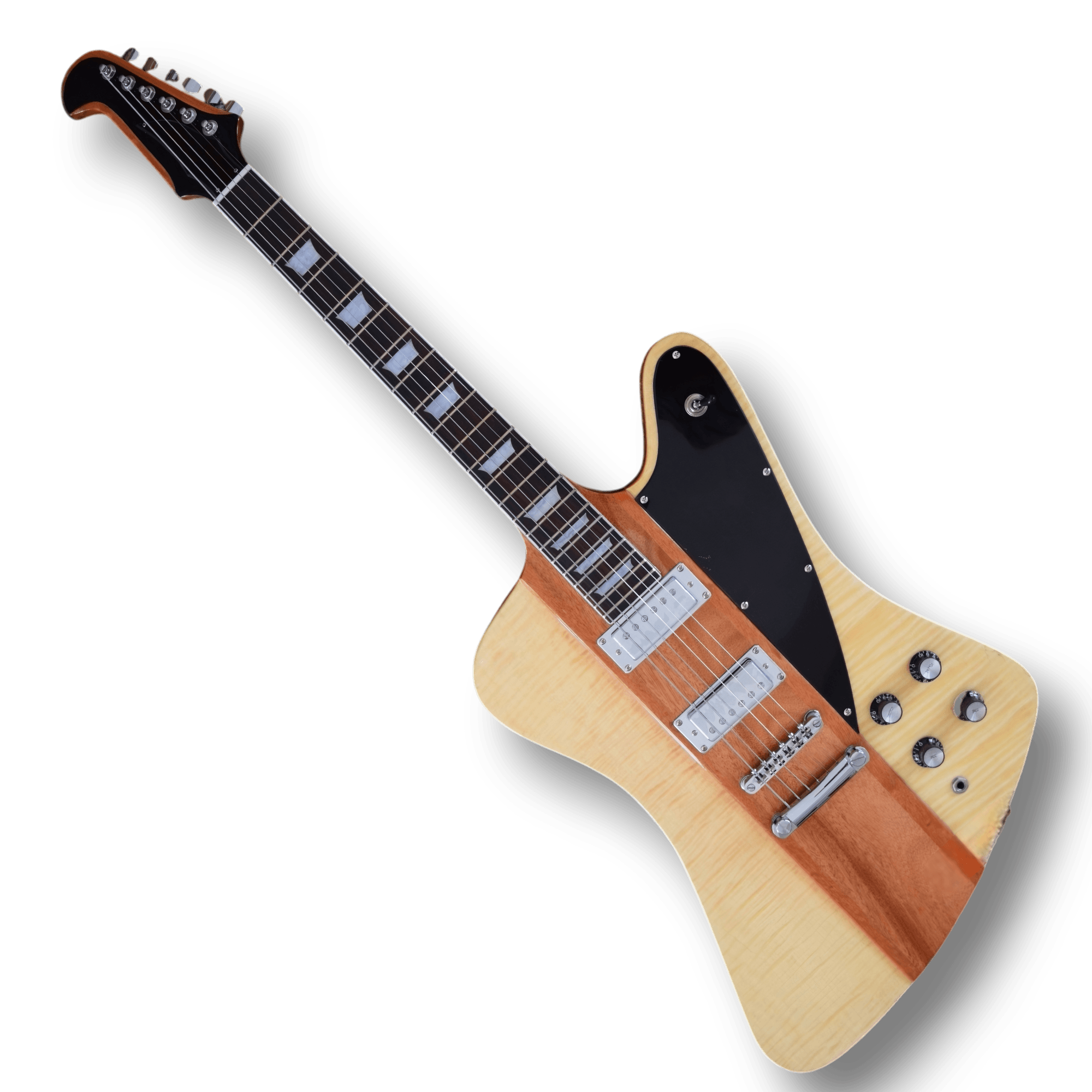 Custom Made Firebird Style Flame Maple Top Electric Guitar - Image 2