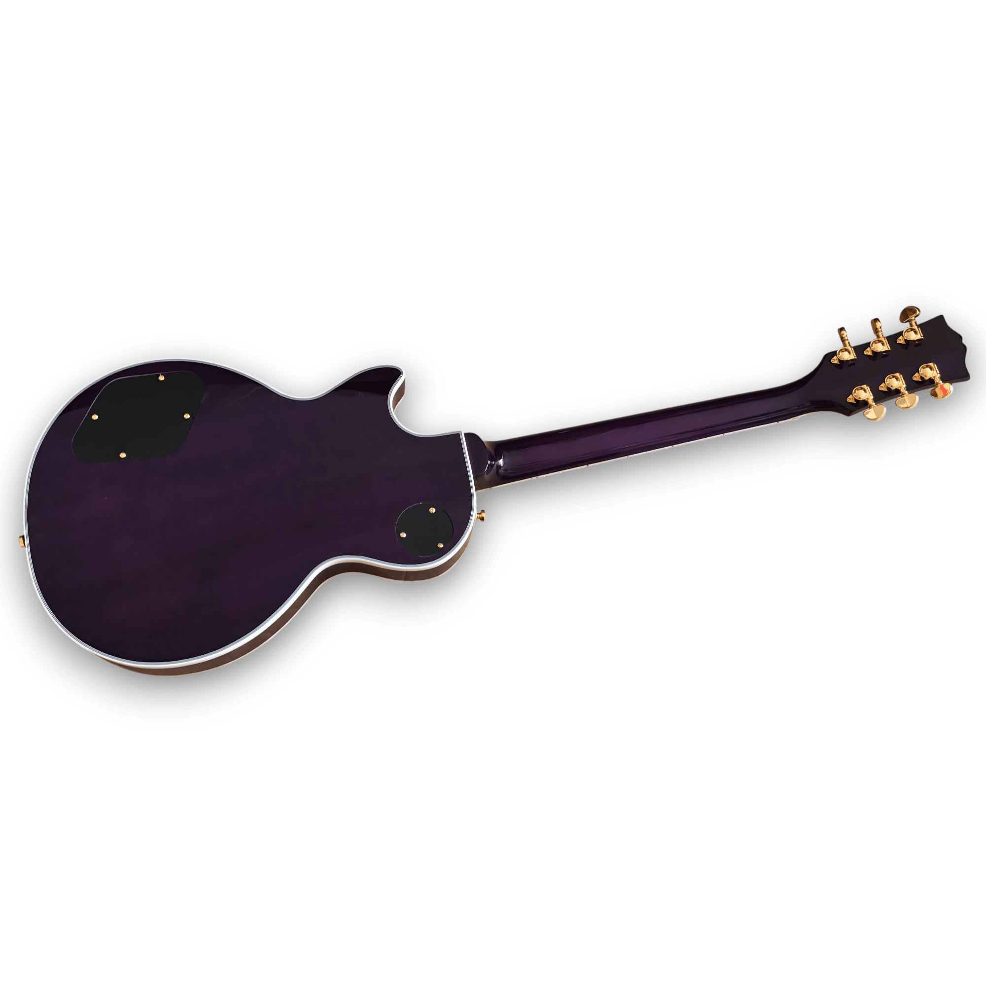 Custom Made Purple Burst Tiger Maple Top LP Style Electric Guitar - Image 4