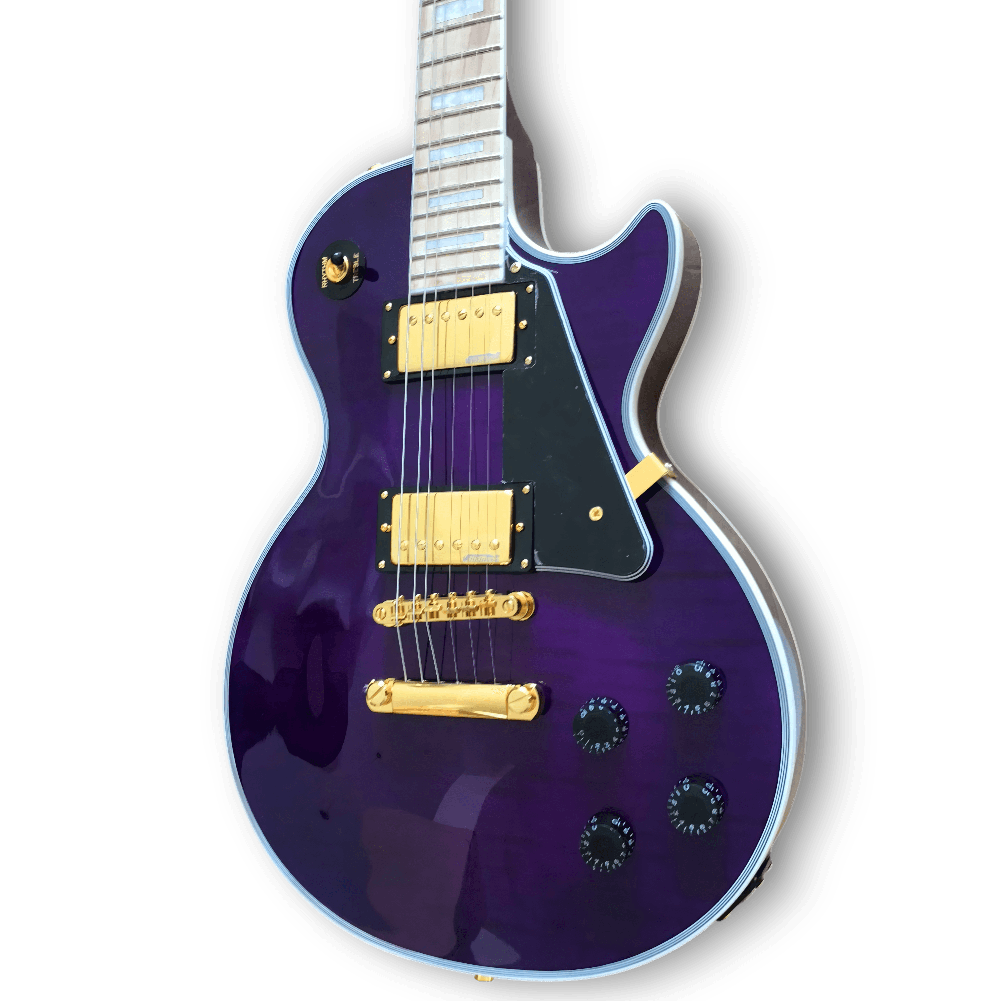 Custom Made Purple Burst Tiger Maple Top LP Style Electric Guitar