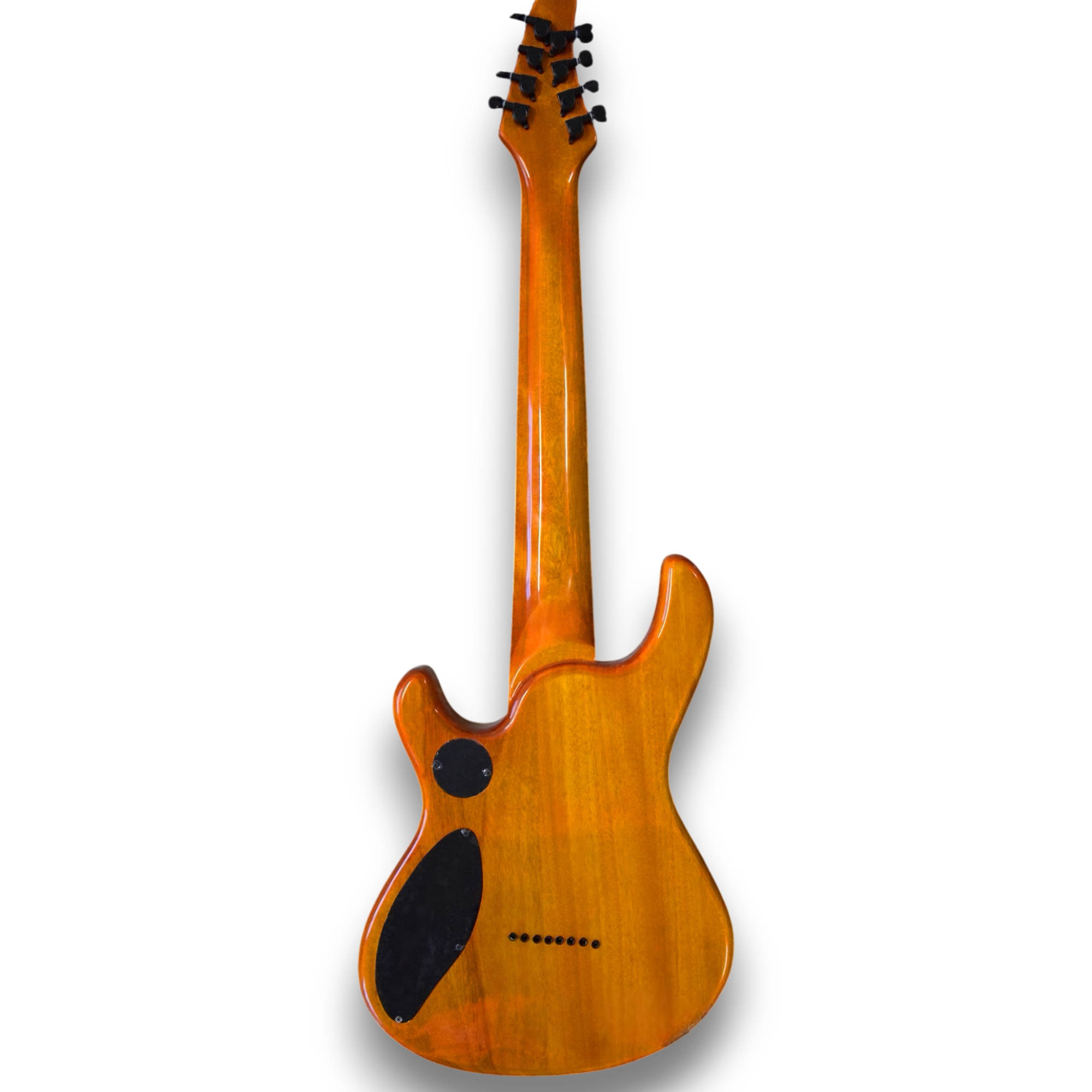 Custom Made Blue Burst Quilted Maple Top Regius Core Style 8 Strings Electric Guitar - Image 6