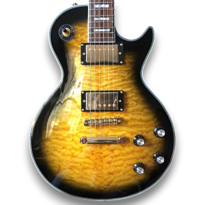 Custom Made Vintage Sunburst Quilted Maple Top LP Style Electric Guitar