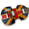Custom Made Left Handed Union Jack Violin 4 Strings Electric Bass