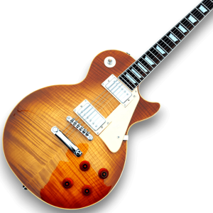 Custom Made Sunburst LP Style Flame Maple Top Electric Guitar
